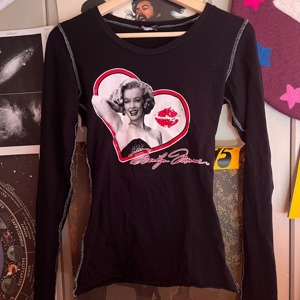 vintage y2k marilyn monroe shirt♣️